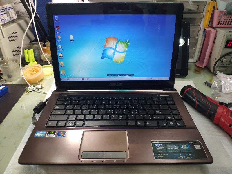 Asus a43 筆電過熱，當機，或底部很燙，風扇故障，更換全新風扇，ok
