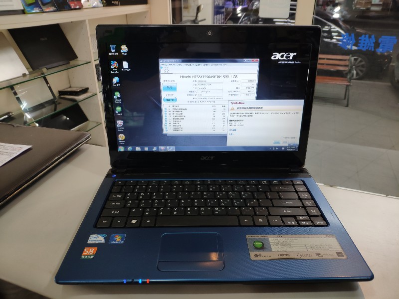 Acer 4750 開機進不了系統，使用會當機或斷電。主機板電源模組故障更換維修ok