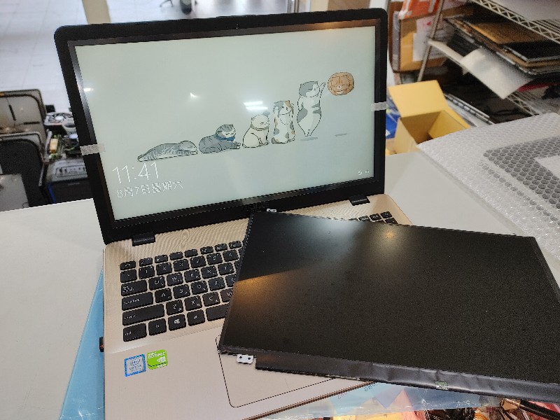 現場更換螢幕 asus x542u 顯示異常 更換ok 各廠牌螢幕都有可來電洽詢