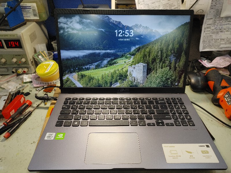 Asus x509j 不開機 滲水 不過電 送原廠報價破萬,送來門市更換主板腐蝕零件清洗機,電源模組電源ic 急件維修2天ok。只需花不到原廠一半價修好ok.