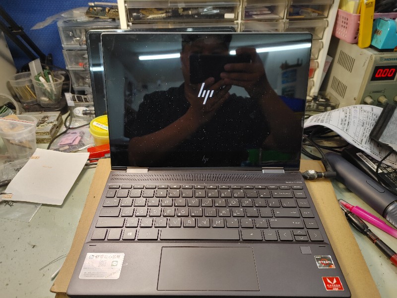 Hp x360 14 不開機 客戶更換bios後不開機 拆機板重刷bios ok 更換失敗。