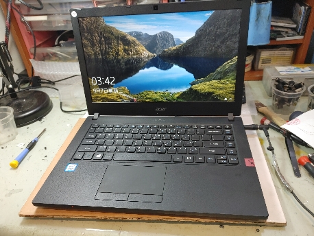 實機修-acer tmp2410 鍵盤卡鍵 更換鍵盤ok 鍵盤螢幕電池有現貨可現場維修安裝可來電洽詢。