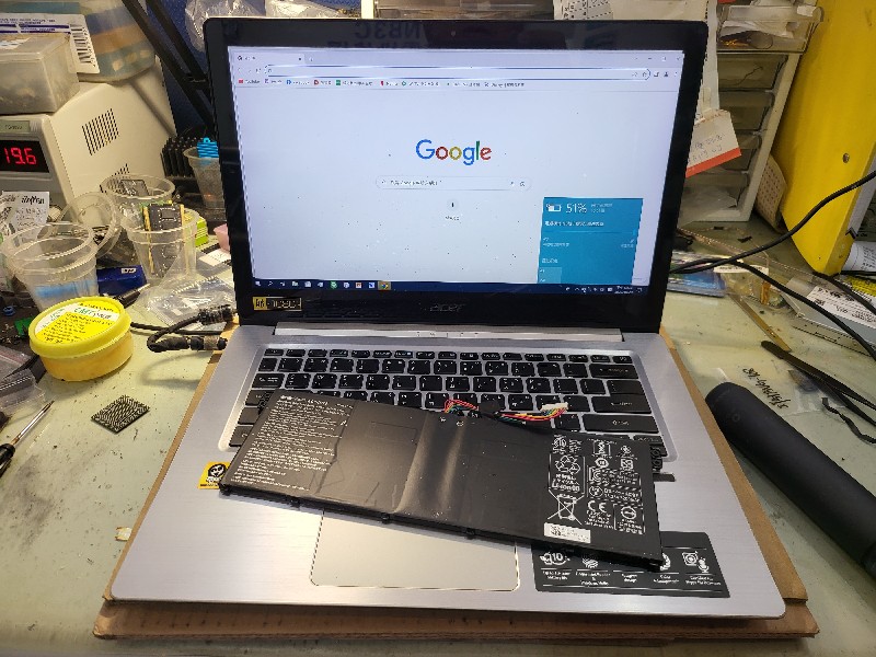 Acer swif 3 sf314-52電池不續電，現貨現場更換ok,各廠牌筆電電池都有，可來電洽詢，現場安裝更換，nb3c專業筆電維修