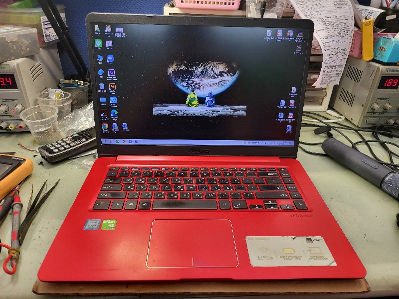 實機修-asus x510u 時常當機，突然當機 可當天修好，有同問題都可送來門市快速維修 ok,