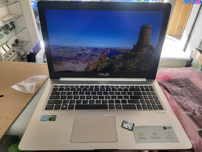 實機修-asus n580 連不上wifi 無線網卡路驚嘆號！，更換intel9560無線網卡 ok,順便深層清潔風扇重上硬化的散熱膏。有同問題都可送到門市維修。