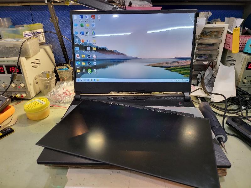 Asus g512n 螢幕不顯示，現場維修檢測後為螢幕故障，更換全新螢幕ok,主機板不開 不顯示 不過電都可維修，可來電洽詢@nb3c