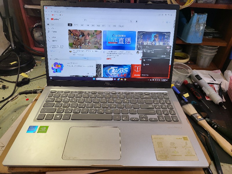 Asus x515e 同行送修.時開機時不開機維修.維修主機板電源模組訊號模組開機ok,有同問題都可來電洽詢