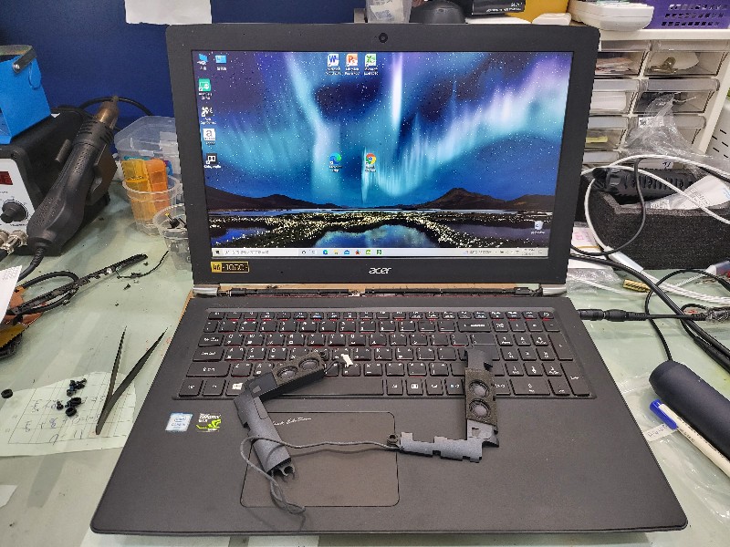 Acer vn7 592喇叭破音 現貨現場快速更換全新喇叭ok，各廠牌筆電喇叭都有可來電洽詢，專業筆電維修@nb3c