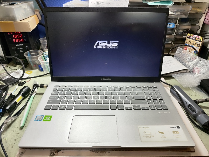 Asus a509 不過電不開機 實機維修 電源模組故剛更換ok完修,各廠牌不開機 不顯示都可維修可來電洽詢,專業筆電維修@nb3c