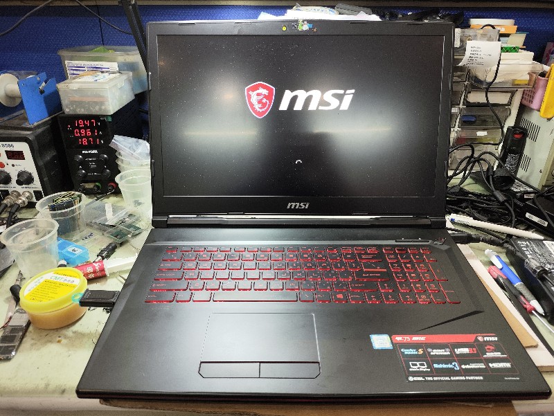 Msi fl73 不開機 不過電 同行送修  實機拆解維修主機板 電源模阻 io模組故障維修ok,精修筆電主機板各廠牌都可維修.