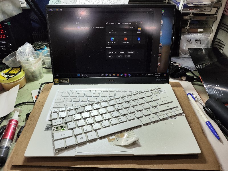 Acer sf514-54鍵盤故障按不出來，現貨現場更換鍵盤ok,各廠牌鍵盤都有可來電洽詢