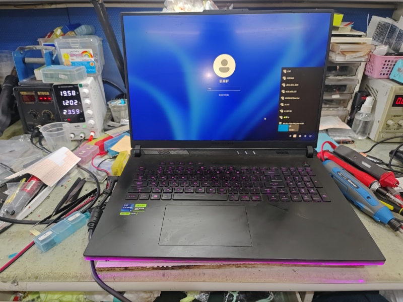 Asus G834j 不開機 實機主機板維修ok ，各廠牌筆電急可當天修好快速維修 螢幕鍵盤外殼轉軸都可維修，可來電洽詢 line: @nb3c 